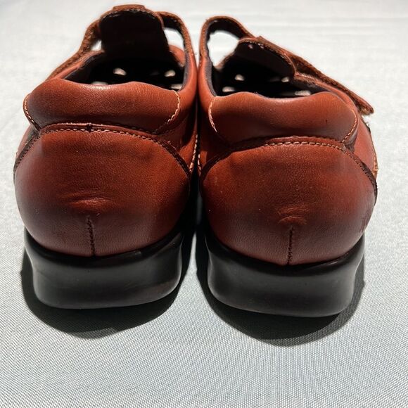 SAS Roamer womens brown leather velcro strap loafers size 7.5W B16B - Picture 7 of 9